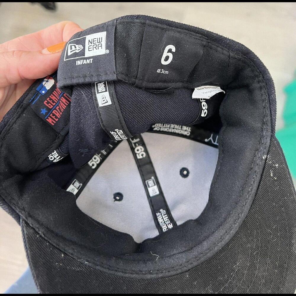 New Era 59Fifty Boston Red Sox B Game Fitted Hat Navy MLB Cap 5950. Infant Size - Picture 2 of 4